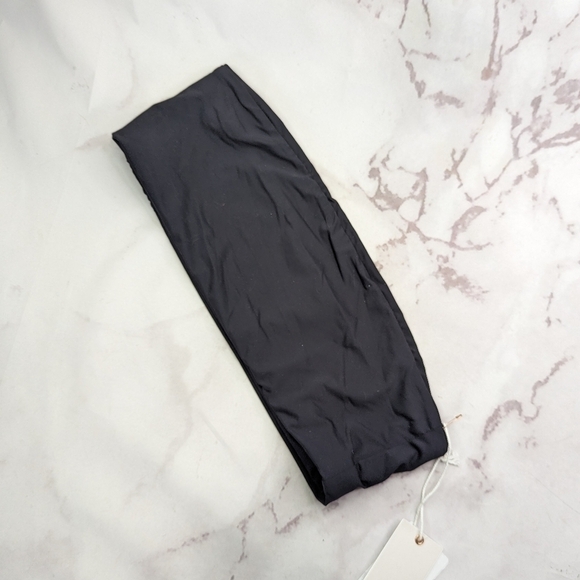 Good American Swim Top Women Black Better Band Bandeau Strapless - Picture 1 of 9